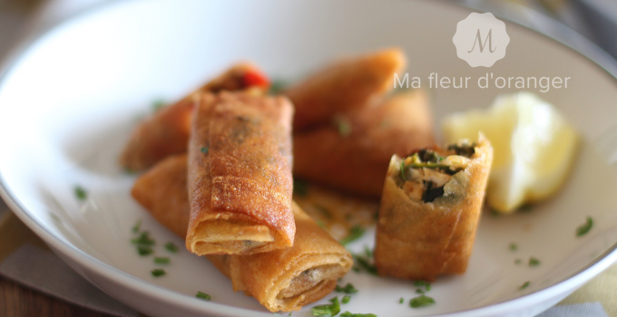 Briouates au kefta  et cigares au poulet